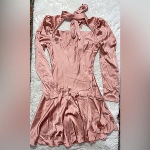 Pink satin dress